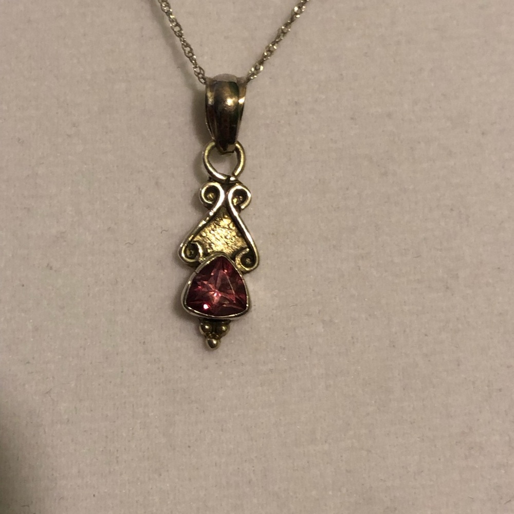 BOTH Pink Topaz Necklace & Earrings 2.75 ctw